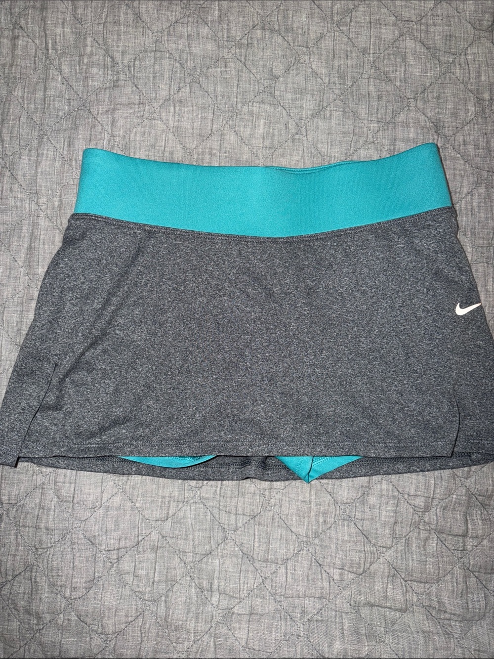 Nike Women's Gray Skort with Teal Waistband